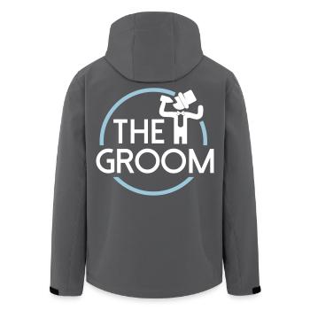 Groom - Recycelte Männer Softshell-Jacke von Stanley/Stella - Anthrazit - Hinten - AI Model Male 185 light (185cm)