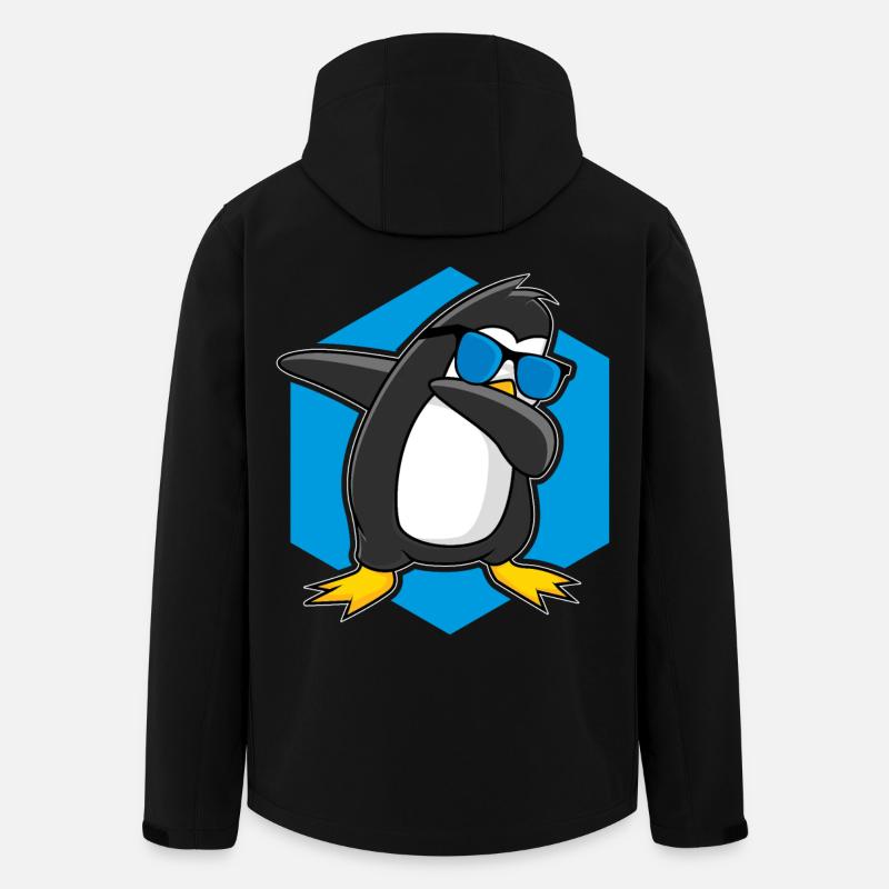 Tanzender Pinguin - Recycelte Männer Softshell-Jacke von Stanley/Stella - Schwarz