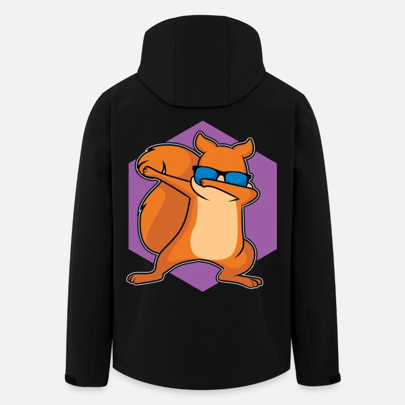 Dabbing Squirrel - Design - Men’s Recycled Softshell Jacket by Stanley/Stella - black