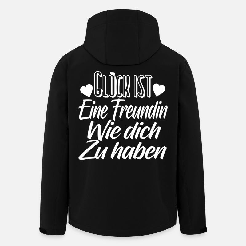 Freunde Freundin Geschenk - Recycelte Männer Softshell-Jacke von Stanley/Stella - Schwarz