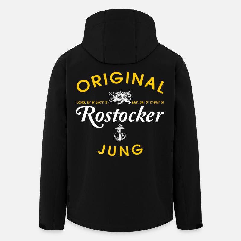 Original Rostocker Jung - Veste softshell homme en polyester recyclé Stanley/Stella - noir