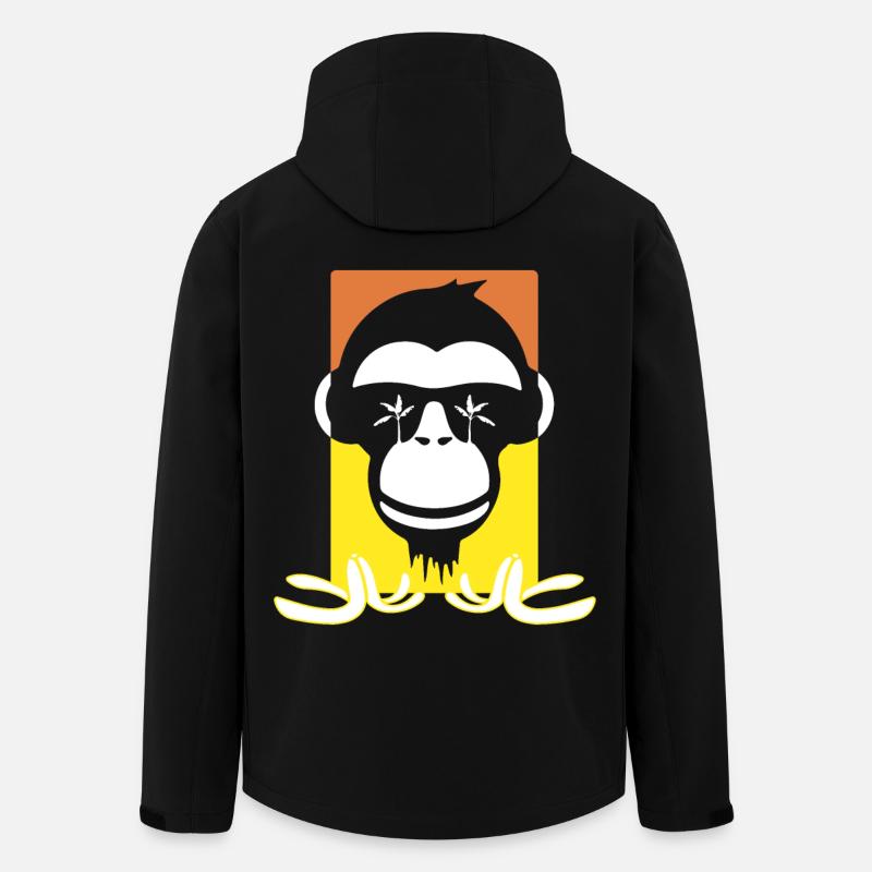 Lustiger Affe - Recycelte Männer Softshell-Jacke von Stanley/Stella - Schwarz
