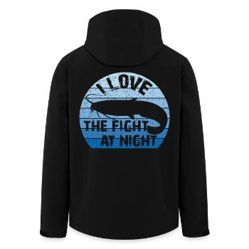 Pêche au poisson-chat | Waller | Combat - Veste softshell homme en polyester recyclé Stanley/Stella - noir - Dos - AI Model Male 185 light (185cm)