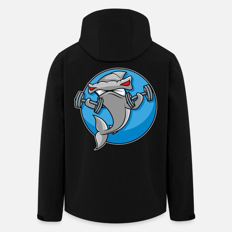 Vægtløftning Hammerhaj - Stanley/Stella herre softshelljakke i genanvendt polyester - sort