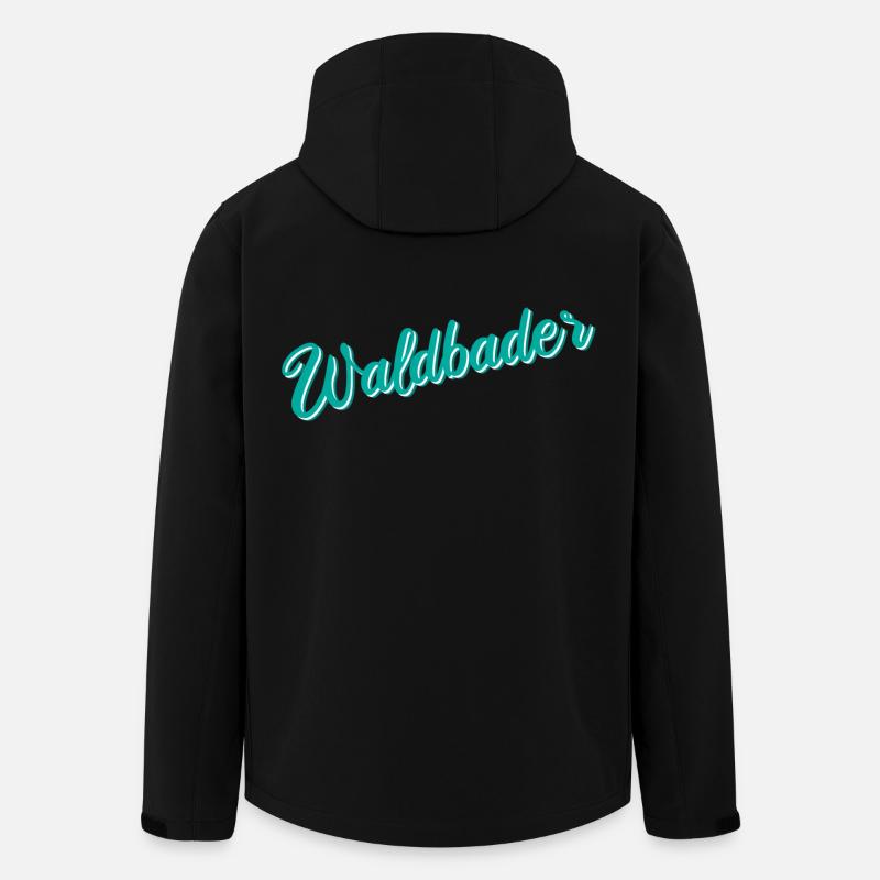 Waldbader Wald Waldbaden Bäume Natur Geschenk - Recycelte Männer Softshell-Jacke von Stanley/Stella - Schwarz