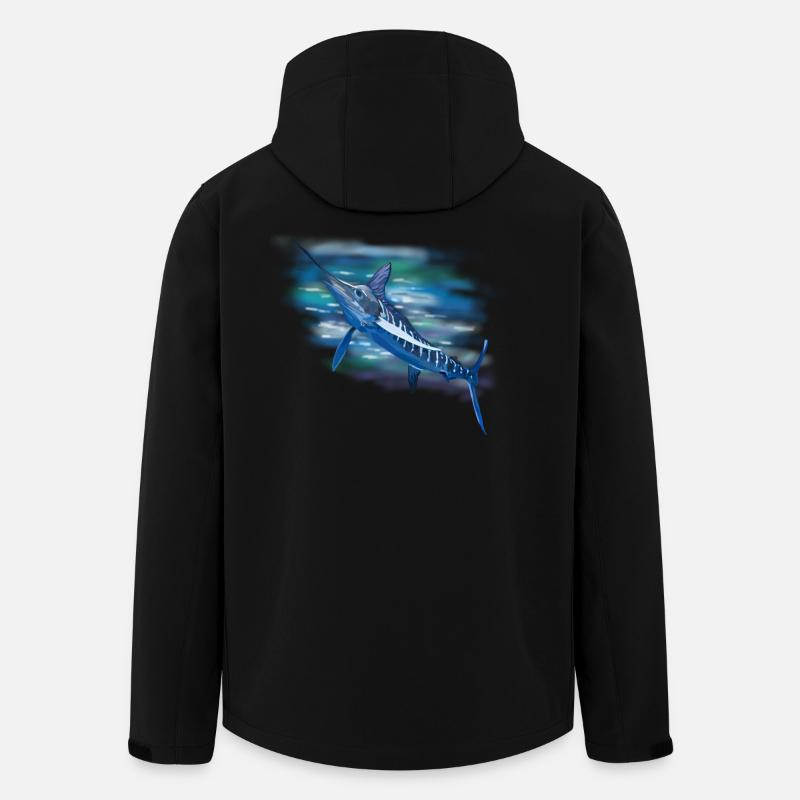 Schwertfisch - Recycelte Männer Softshell-Jacke von Stanley/Stella - Schwarz