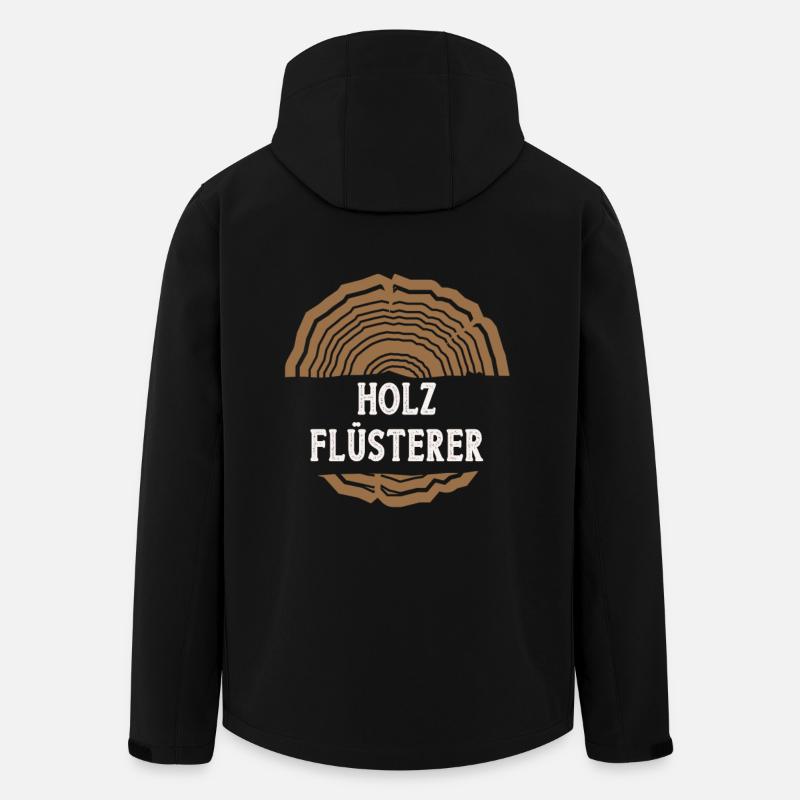 Holz Holz Flüsterer - Recycelte Männer Softshell-Jacke von Stanley/Stella - Schwarz