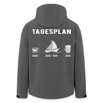 Tagesplan Segeln - Recycelte Männer Softshell-Jacke von Stanley/Stella - Anthrazit - Hinten - AI Model Male 185 light (185cm)