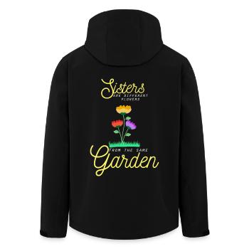Cadeau de fleurs de soeurs soeur jardin fleur - Veste softshell homme en polyester recyclé Stanley/Stella - noir - Dos - AI Model Male 185 light (185cm)