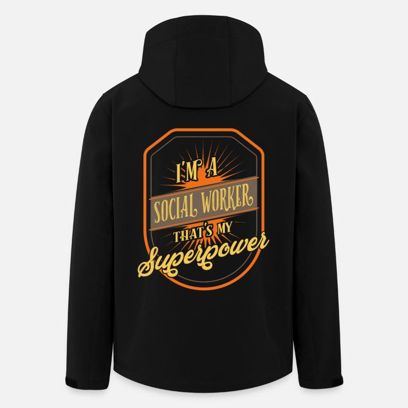 Sozialarbeiter - Recycelte Männer Softshell-Jacke von Stanley/Stella - Schwarz