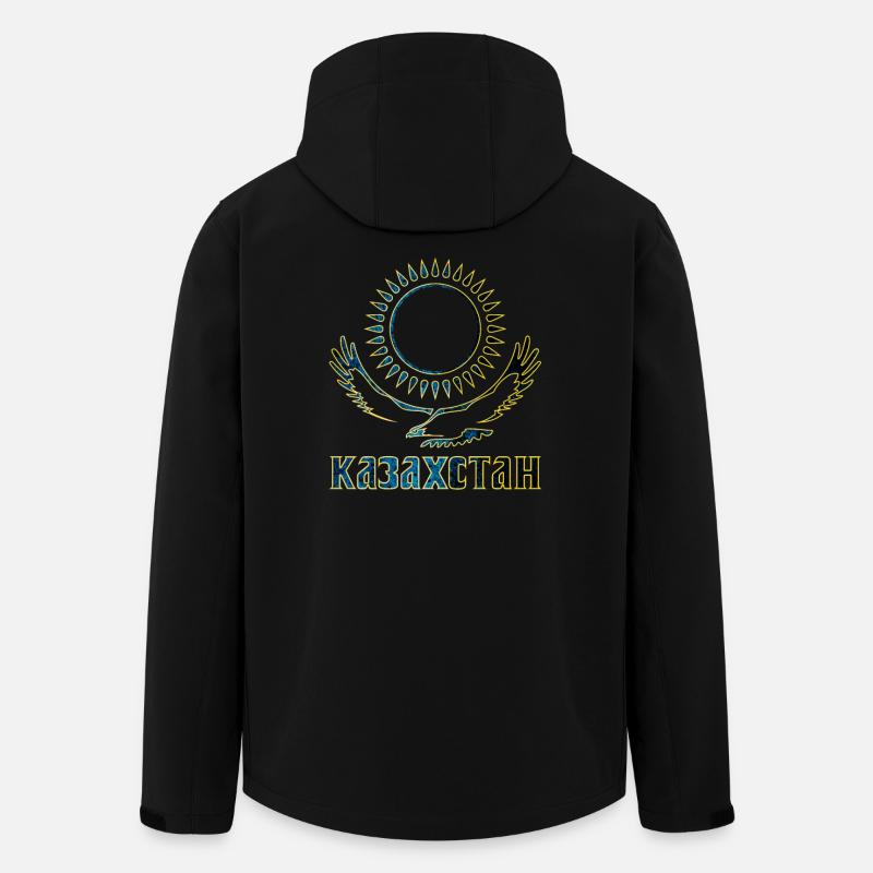 Kasachstan Adler Schriftzug Geschenk - Recycelte Männer Softshell-Jacke von Stanley/Stella - Schwarz