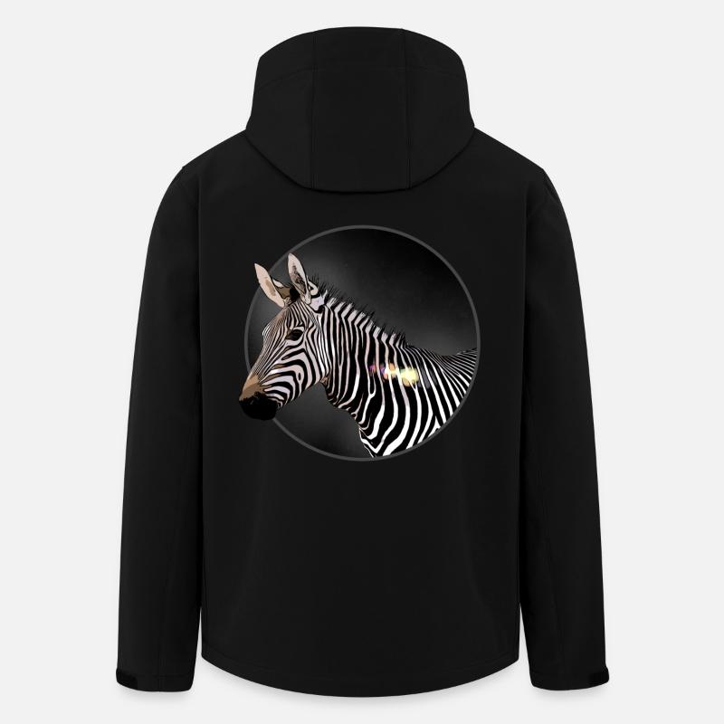 Zebra - Recycelte Männer Softshell-Jacke von Stanley/Stella - Schwarz