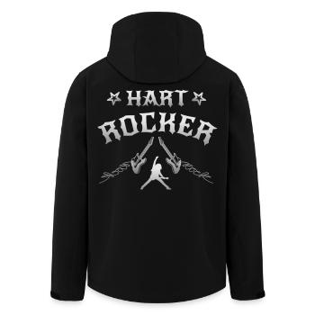 Hart Rock Musik - Recycelte Männer Softshell-Jacke von Stanley/Stella - Schwarz - Hinten - AI Model Male 185 light (185cm)