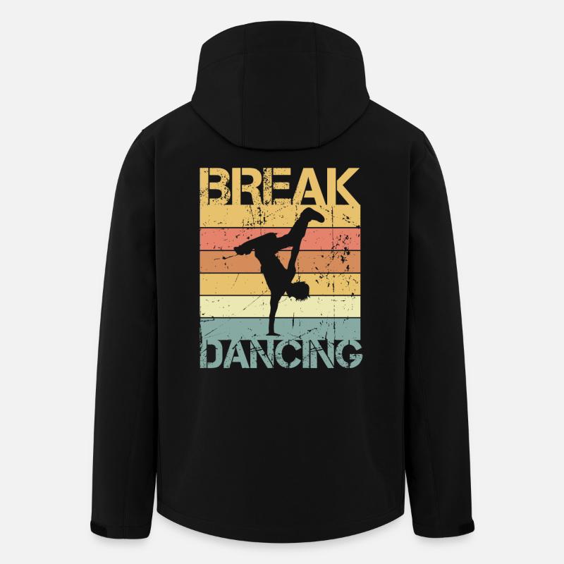 Breakdance - Recycelte Männer Softshell-Jacke Discoverer von Stanley/Stella - Schwarz
