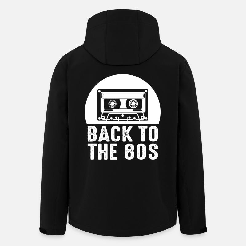 80s - Men’s Recycled Softshell Jacket by Stanley/Stella - black