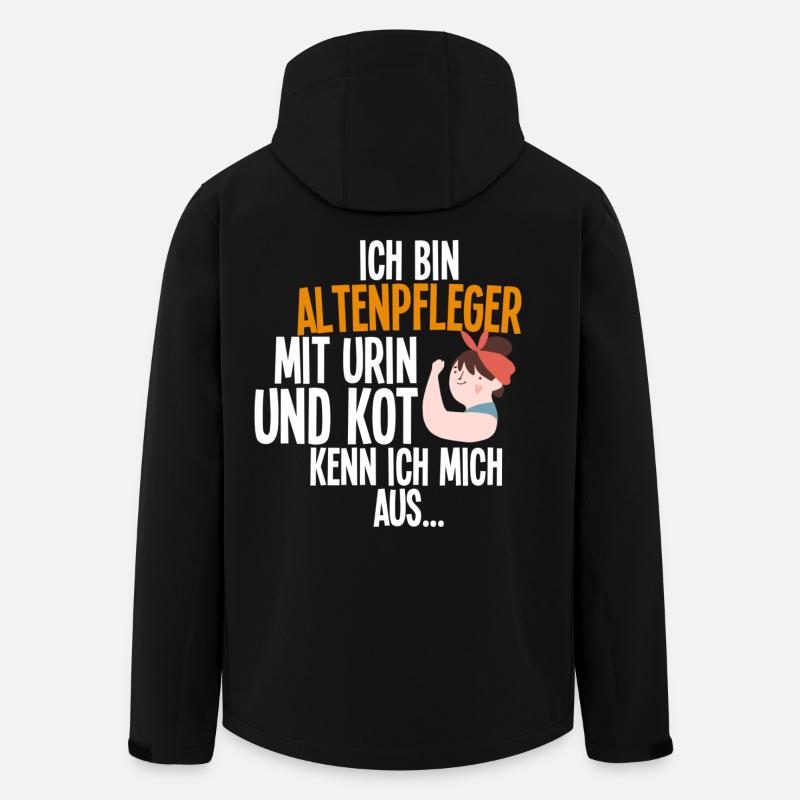 Altenpfleger - Recycelte Männer Softshell-Jacke von Stanley/Stella - Schwarz