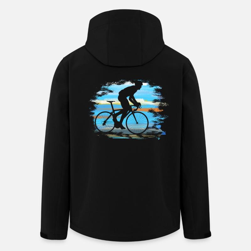 Rennrad - Recycelte Männer Softshell-Jacke von Stanley/Stella - Schwarz