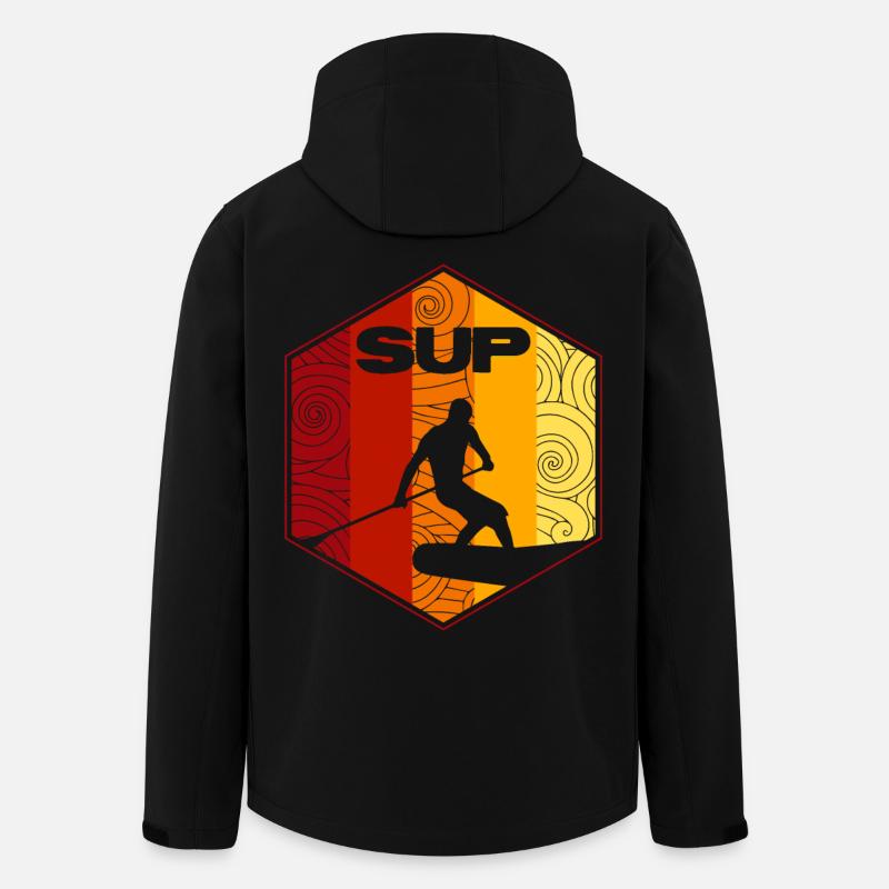 SUP Surf - Recycelte Männer Softshell-Jacke von Stanley/Stella - Schwarz