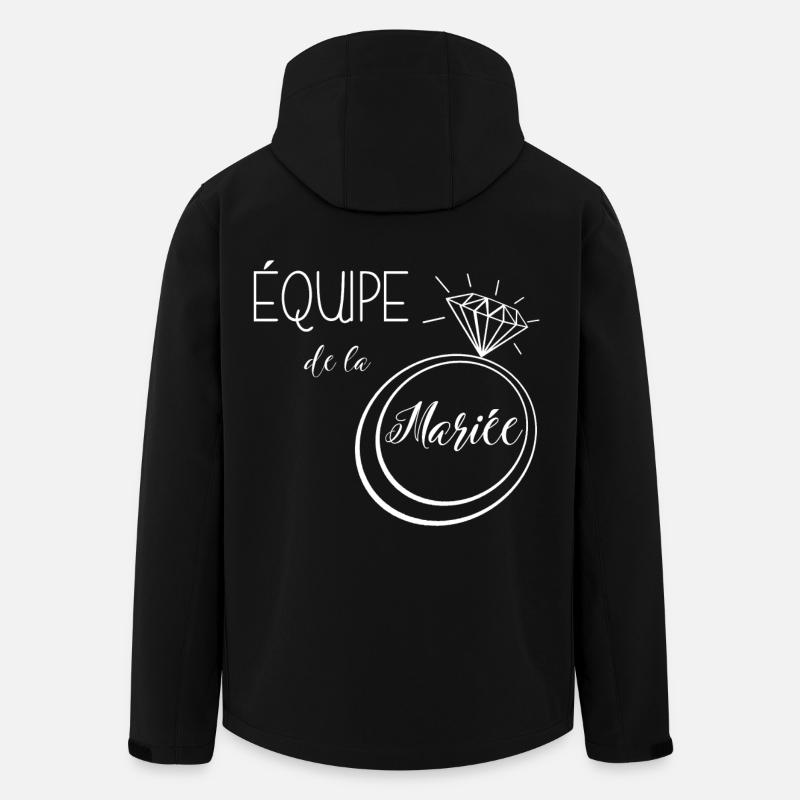 équipe de la mariée - Veste softshell homme en polyester recyclé Stanley/Stella - noir