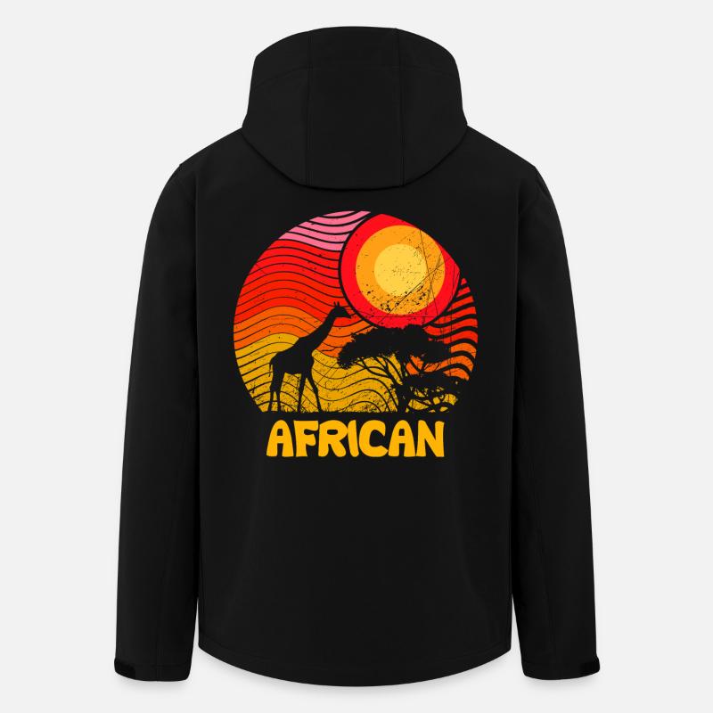 AFRICAN - Recycelte Männer Softshell-Jacke von Stanley/Stella - Schwarz