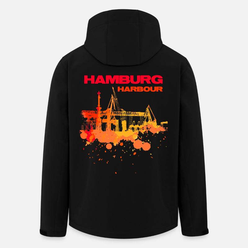 Hamburg Habour - Recycelte Männer Softshell-Jacke von Stanley/Stella - Schwarz