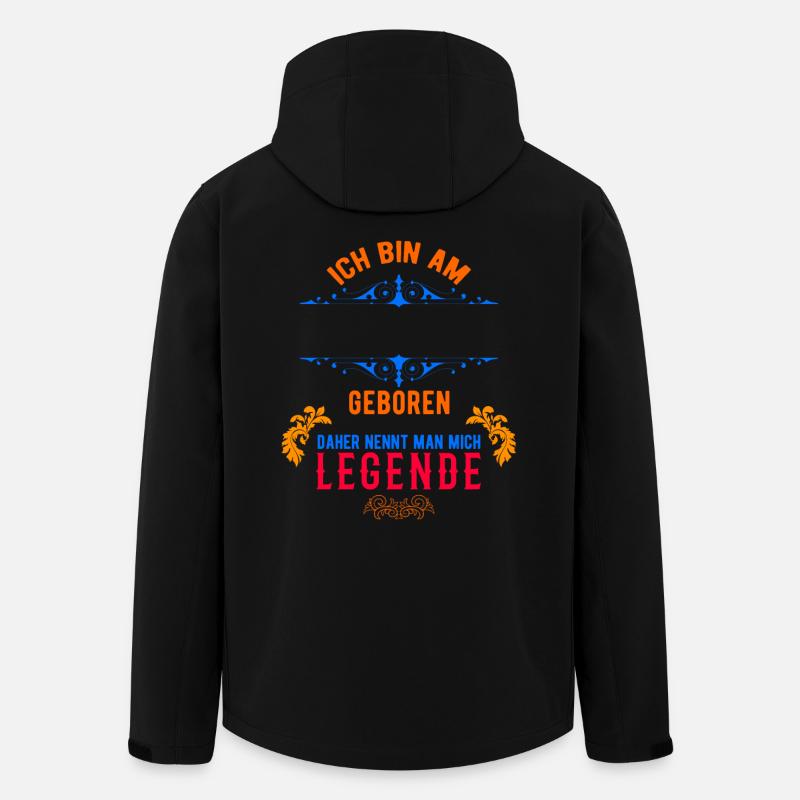 Geburtsdatum - Recycelte Männer Softshell-Jacke von Stanley/Stella - Schwarz