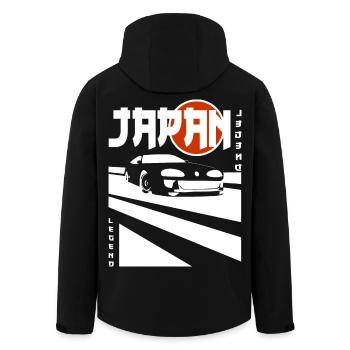 Japan Legend – JDM Auto Power - Men’s Recycled Softshell Jacket by Stanley/Stella - black - Back - AI Model Male 185 light (185cm)