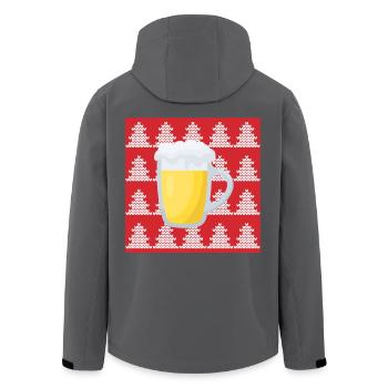 Ugly Christmas beer - Men’s Recycled Softshell Jacket by Stanley/Stella - black - Back - AI Model Male 185 light (185cm)