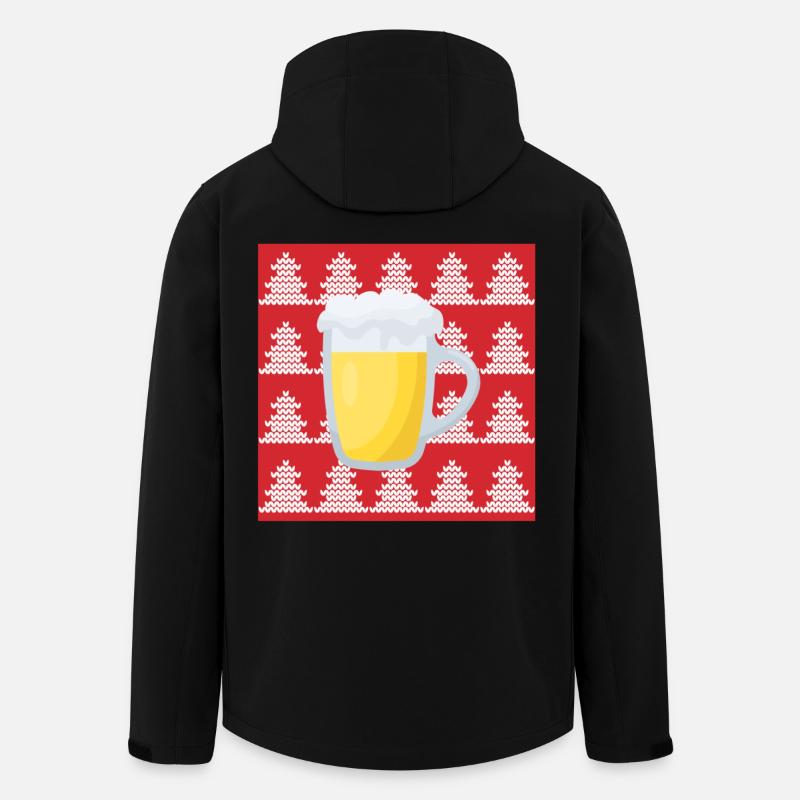Ugly Christmas Bier - Recycelte Männer Softshell-Jacke von Stanley/Stella - Schwarz