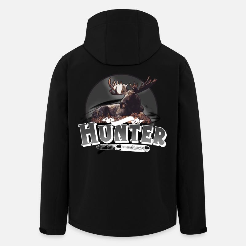 Chasseur chasseur chasse - Veste softshell homme en polyester recyclé Stanley/Stella - noir