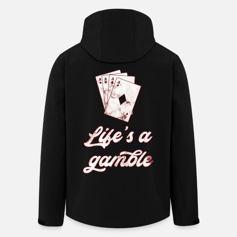 Poker - Recycelte Männer Softshell-Jacke Discoverer von Stanley/Stella - Schwarz