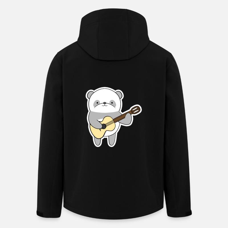 Panda with guitar - Men’s Recycled Softshell Jacket by Stanley/Stella - black