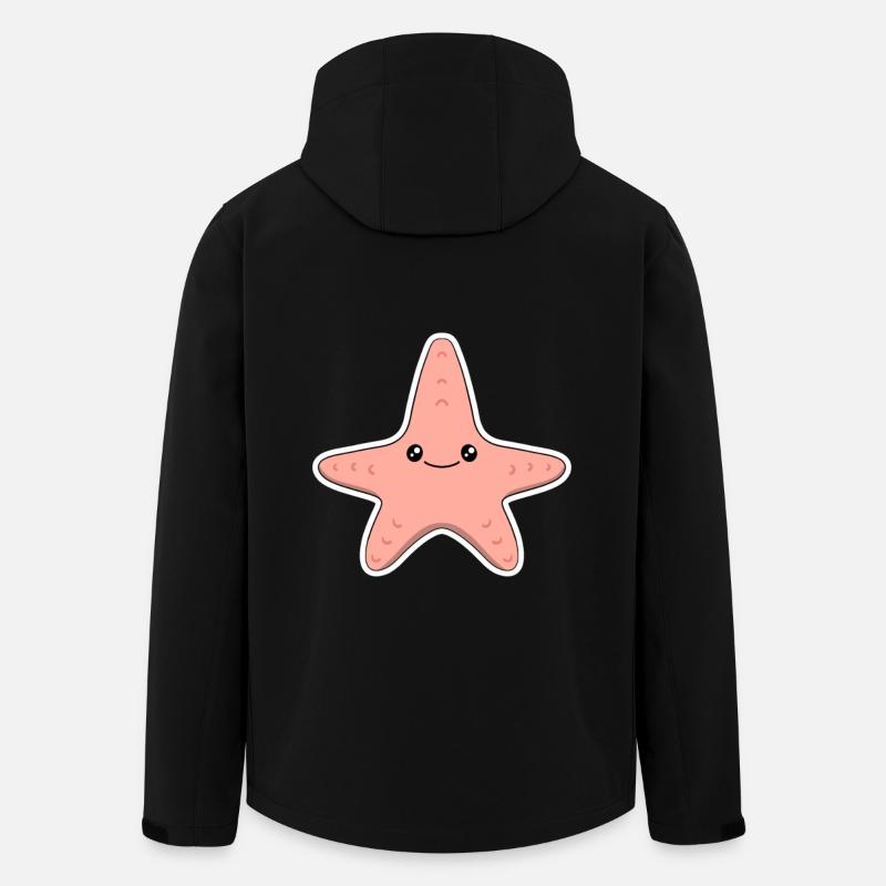 Seestern - Recycelte Männer Softshell-Jacke von Stanley/Stella - Schwarz