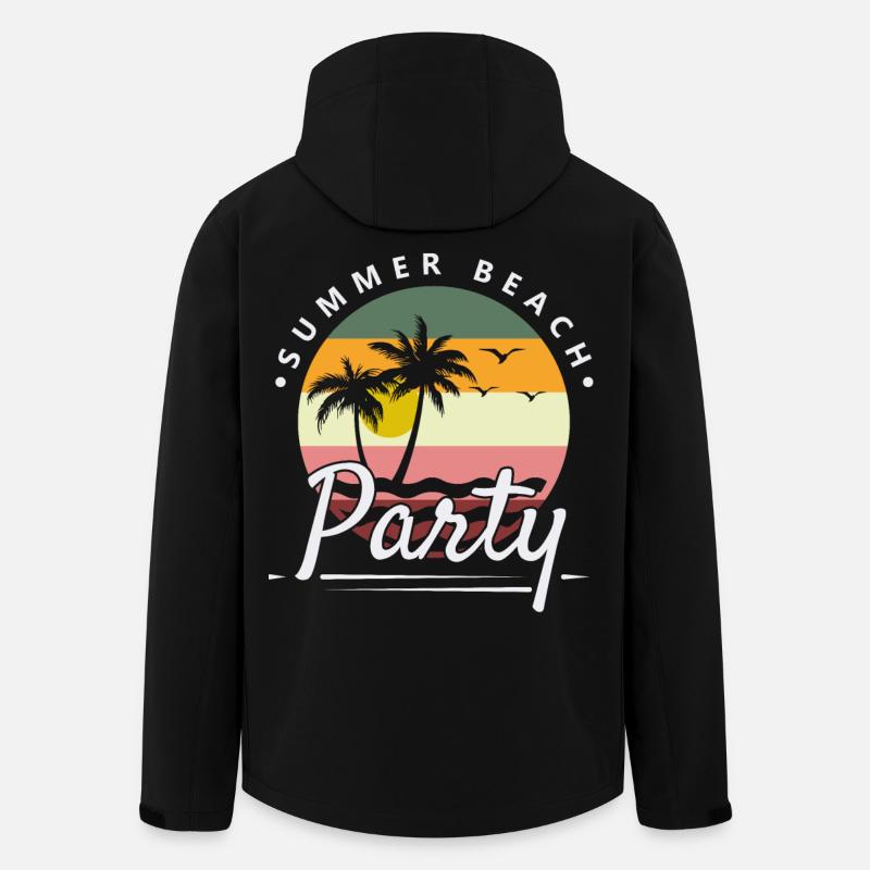 Strand Party Beachparty - Recycelte Männer Softshell-Jacke von Stanley/Stella - Schwarz