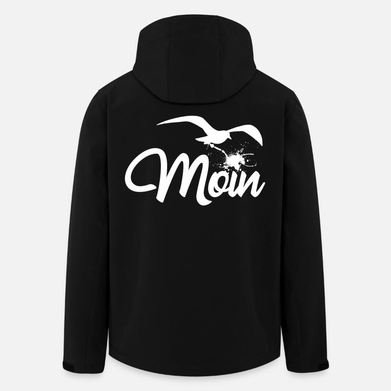 Moin - Möwenschiss - Recycelte Männer Softshell-Jacke von Stanley/Stella - Schwarz