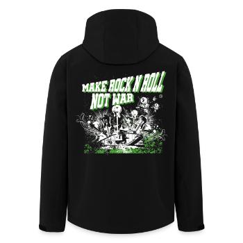 Make Rock´n´Roll Not War 2TONE - Recycelte Männer Softshell-Jacke von Stanley/Stella - Schwarz - Hinten - AI Model Male 185 light (185cm)