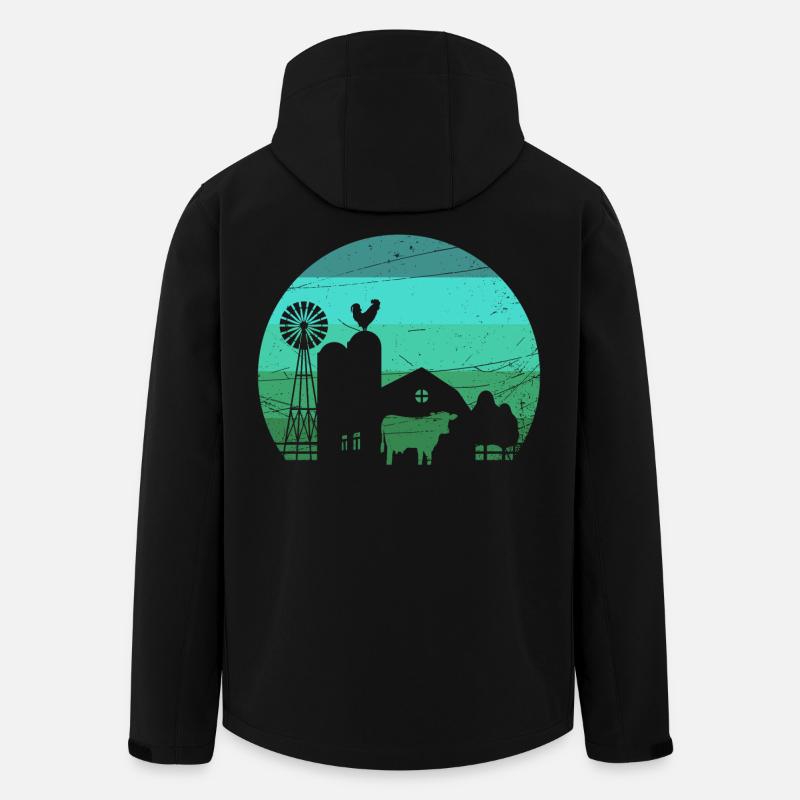 Bauernhof - Farm - Recycelte Männer Softshell-Jacke von Stanley/Stella - Schwarz