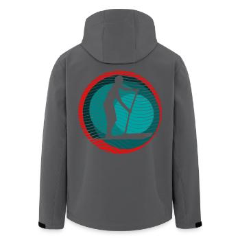 SUP Surfeur - Veste softshell homme en polyester recyclé Stanley/Stella - noir - Dos - AI Model Male 185 light (185cm)