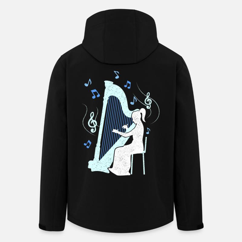 Harfe-Spielerin - Recycelte Männer Softshell-Jacke von Stanley/Stella - Schwarz