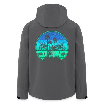 Île Palm - Veste softshell homme en polyester recyclé Stanley/Stella - noir - Dos - AI Model Male 185 light (185cm)