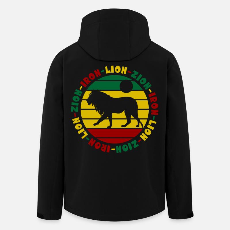 Iron Lion Zion Rastafari Reggae Löwe - Recycelte Männer Softshell-Jacke von Stanley/Stella - Schwarz