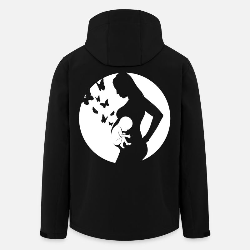 Mutter - Baby - Schwangerschaft - Recycelte Männer Softshell-Jacke von Stanley/Stella - Schwarz