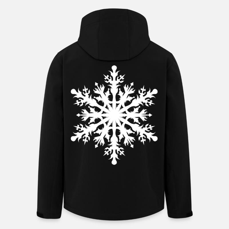 Snefnug Sne Krystaller Symbol Vinter jul - Stanley/Stella herre softshelljakke i genanvendt polyester - sort