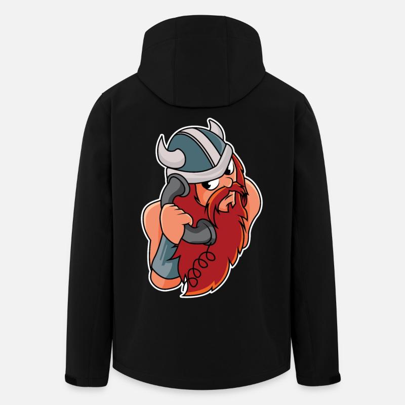 Wikinger am Telefon - Recycelte Männer Softshell-Jacke von Stanley/Stella - Schwarz