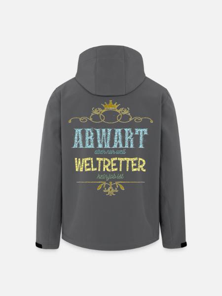 Abwart Weltretter - Recycelte Männer Softshell-Jacke von Stanley/Stella - Schwarz