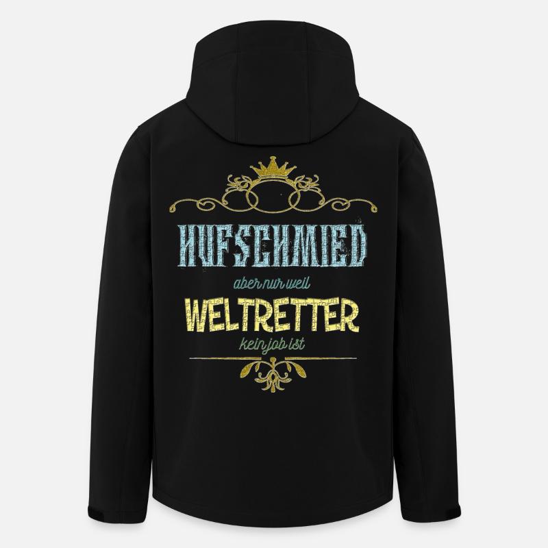 Hufschmied Weltretter - Recycelte Männer Softshell-Jacke von Stanley/Stella - Schwarz