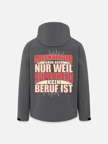 Greenkeeper Superheld - Recycelte Männer Softshell-Jacke von Stanley/Stella - Schwarz