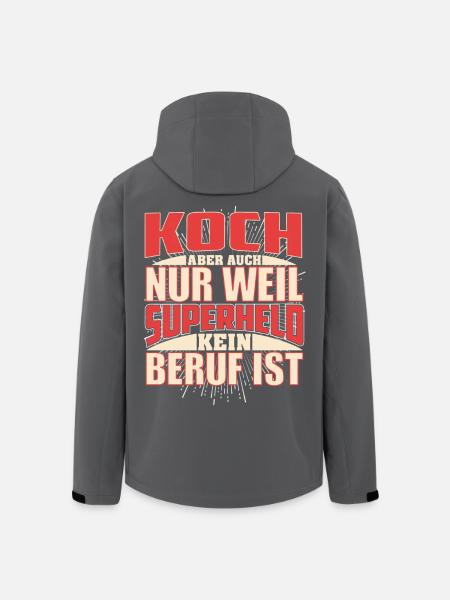 Koch Superheld - Recycelte Männer Softshell-Jacke von Stanley/Stella - Schwarz