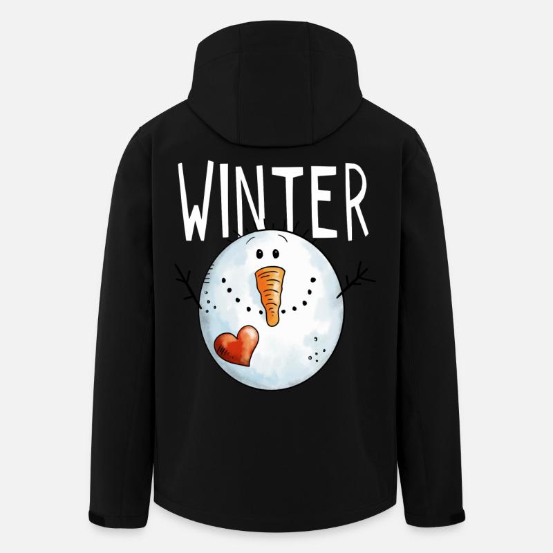 Winter Schneemann - Schneemänner - Schnee - Kälte - Recycelte Männer Softshell-Jacke von Stanley/Stella - Schwarz
