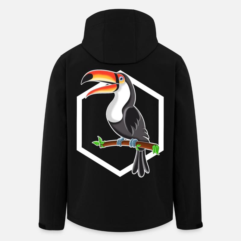 Tukan - Recycelte Männer Softshell-Jacke von Stanley/Stella - Schwarz